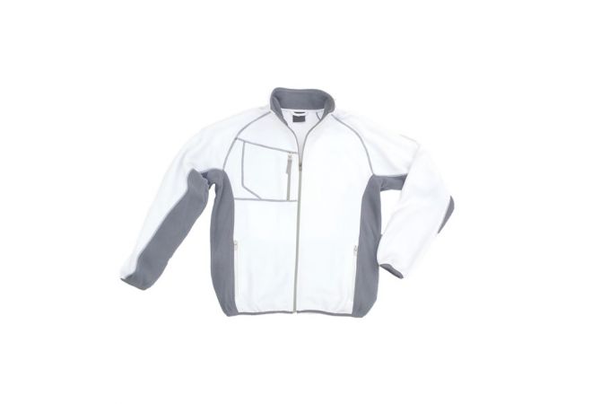 Excess Fleece jack Champ 211 wit/grijs (maten XS-4XL) - 3.44.55.211.00 - gratis bezorging - JSK Handelsonderneming