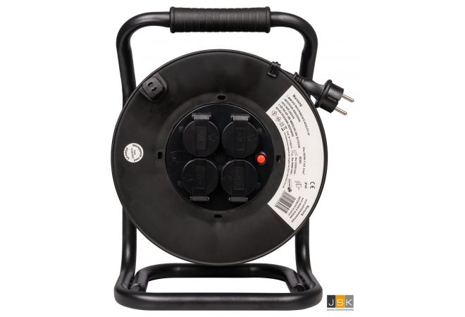 Professionele Bouwhaspel | Kabelhaspel | 25 meter 3G1.5 H07RN-F | 492190 - JSK Handelsonderneming