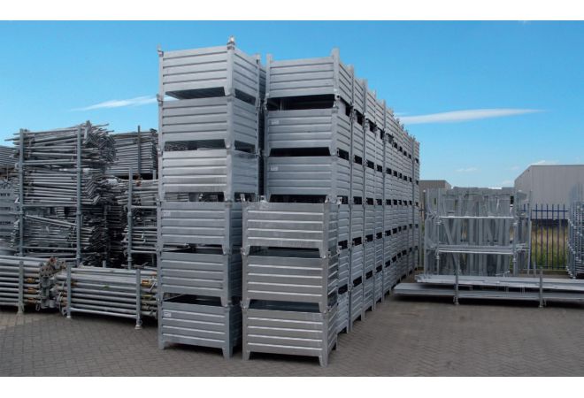 Bins for lashing material | 100x80x50cm | 1000x800x500mm | gegalvaniseerd | Aboma gekeurd - JSK Handelsonderneming