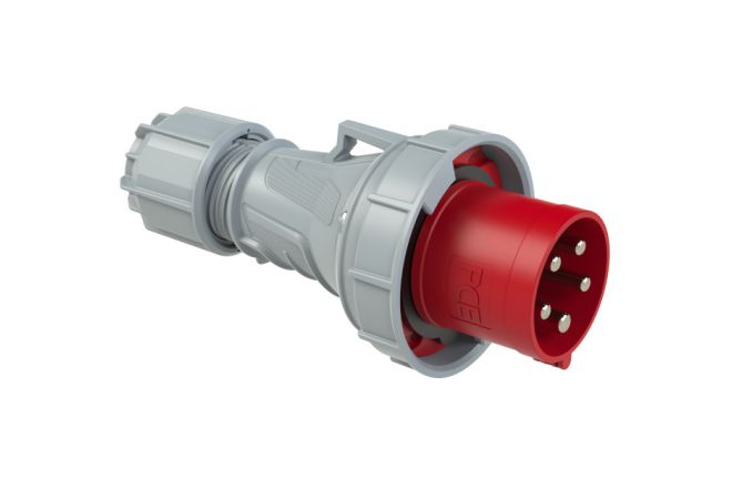 035-6v CEE-Stekker 63A 5-polig, 400 V (50+60 Hz) Rood, 5p 6h IP67 POWER TWIST - 107701 - JSK Handelsonderneming