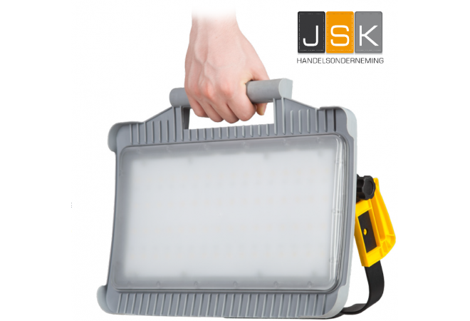 Werklamp met 2 stopcontacten | 50W 4000 lumen | IP44 | Kabel (5m): H07RN-F 3X1.5mm² | 819002 - JSK Handelsonderneming