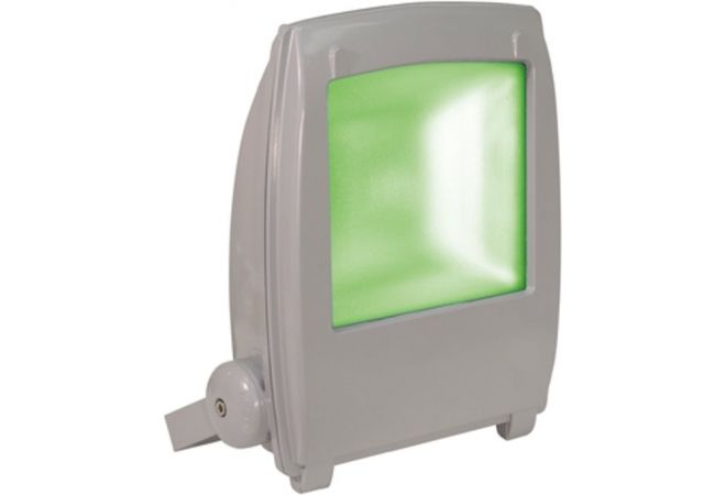 LED-bouwlamp klasse I Groen licht 230V | Fenon 55 watt | 370x300x100mm | Verlichtingshoek 120° PROF | H07RN-F 5 meter | 122597 FL-615- JSK Handelsonderneming