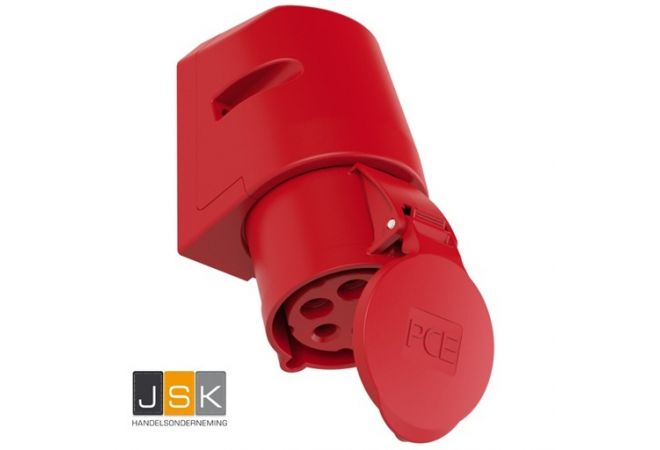 SIROX® CEE-wanddoos IP 44, 5-polig, 400 V, 6 h 32 A | 601.256 | EAN-Code: 4028232003930 - JSK Handelsonderneming