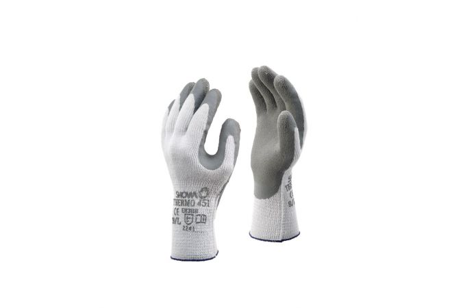 Showa 451 Latex Cold winterhandschoen grijs | doos 120 paar | maten 7-10 | 2.42.00.451 | gratis bezorging - JSK Handelsonderneming