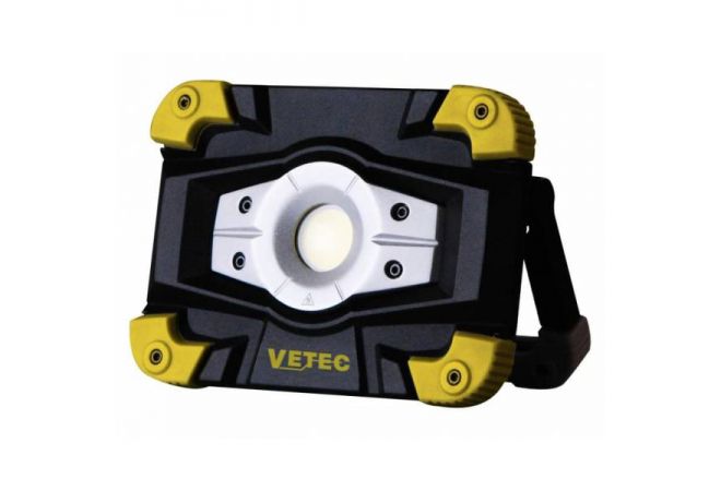 Vetec Accu-bouwlamp LED 10W 500 / 1000 Lumen Oplaadbaar USB kabel | 55.106.11 - JSK Handelsonderneming