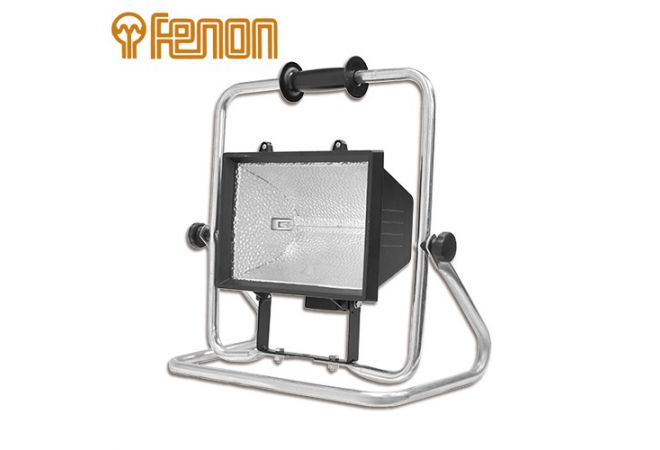 Fenon Halogeenlamp 1000 Watt klasse II op verstelbaar statief met 5 meter kabel en stekker 108055 - JSK Handelsonderneming