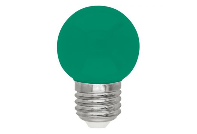 54537 | LED kogellamp 0,9W - E27 "gekleurd" groen | EAN-Code: 9008420545379 - JSK Handelsonderneming