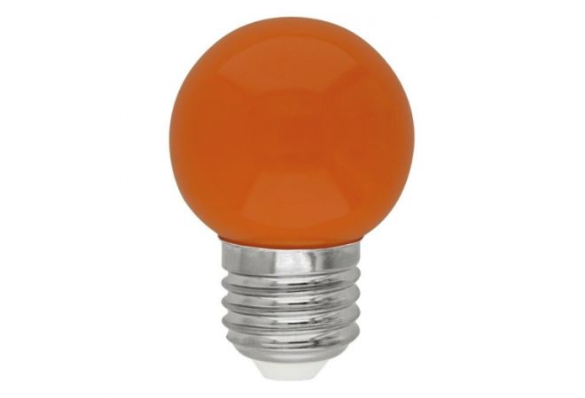 54538 | LED kogellamp 0,9W - E27 "gekleurd" oranje | EAN-Code: 9008420545386 - JSK Handelsonderneming