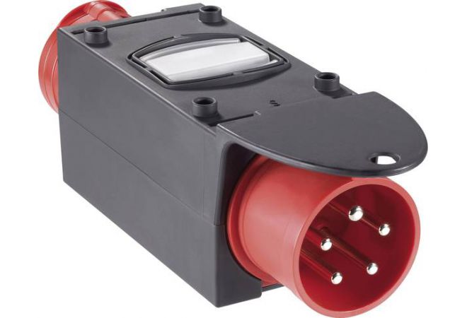 CEE-adapterstekker 32A -> 16A IP44 met afscherming -  943.6422 - JSK Handelsonderneming