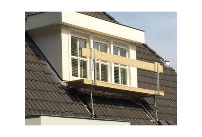 Protection de bord de chevalet de toit, y compris support de main courante pour les travaux de toiture et solaire - JSK Handelsonderneming