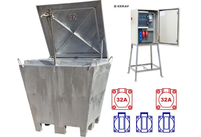 Actieset Bouwkast 40A met Bouwwaterput gegalvaniseerd | Voordelige bouwmeterkast van topkwaliteit en een robuuste bouwwatermeterput | 107176 KEM 40A/W - JSK Handelsonderneming