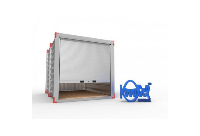 Snelbouw container 3 meter roldeur korte zijde | 019161FRAS30 - JSK Handelsonderneming