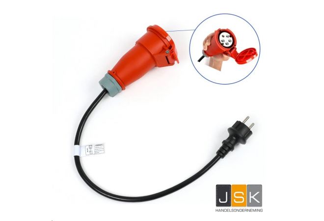 162>325 | SIROX CEE-adapter 16A2-polig -> 32A 5-polig 400 V - 1446.162325