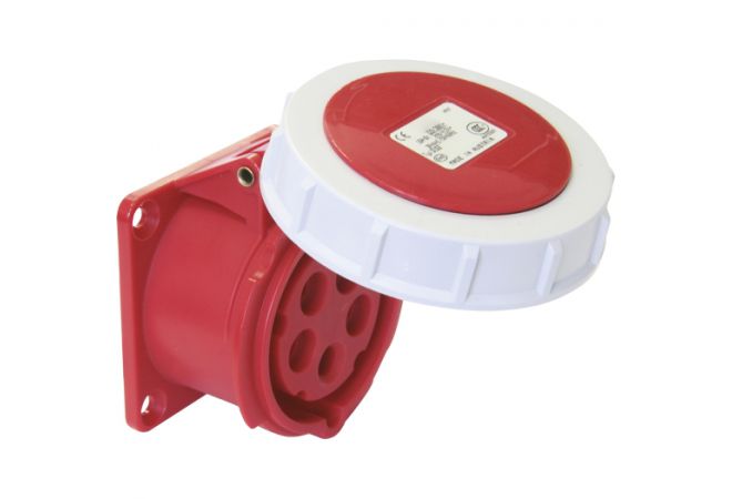 633.1526 | CEE aanbouw contactdoos IP67, 5-polig, 400V | 16A 415V 6h | kleur rood/wit | EAN-Code: 4028232087541 - JSK Handelsonderneming