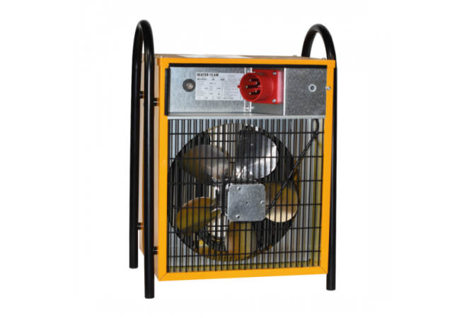 D15 | Dania elektrische heater 15 kW 400V / 50 Hz | Luchtverplaatsing 1.300 m³/uur | 5 - 10 - 15 kW | 60 dB(A) | 32A | Geïntegreerde thermostaat | Oververhittingsbeveiliging - JSK Handelsonderneming