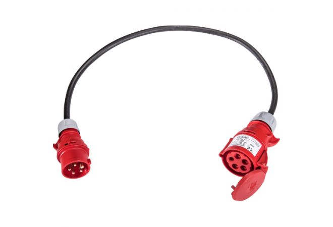 165325 | PCE CEE-adapter kabel met CEE-stekker 5POL 16 op CEE koppeling 32A - JSK Handelsonderneming