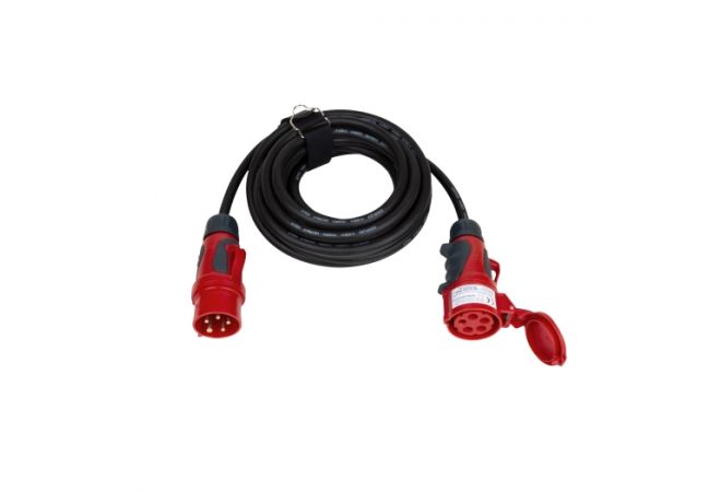 W363.825.01-G CEE-verlengkabel H07RN-F 5G2,5 mm², 16A, PCE-Grip 25 m 5 x 2,5 mm² zwart  - JSK Handelsonderneming
