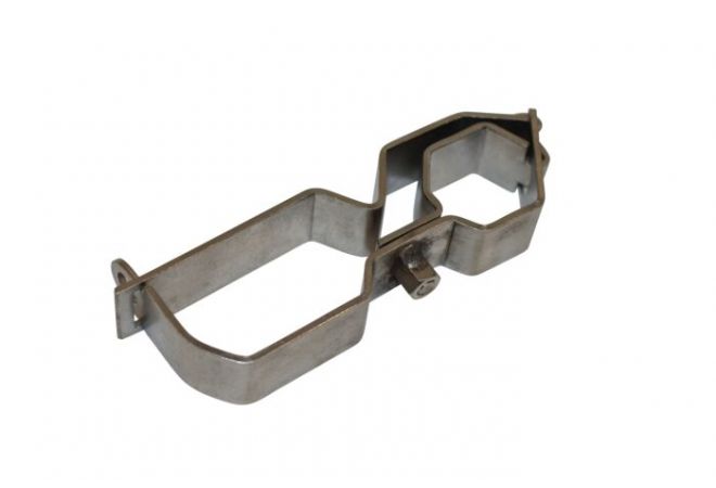 Bouwhek-slotbeugel exclusief slot | Bouw Hekslot | Mobile Fence Bracket Lock | Thermisch verzinkte uitvoering - 1446-124043