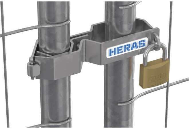 Bouwhek slotbeugel Exclusief slot | Hekslot | Mobile Fence Bracket Lock | 124043 - JSK Handelsonderneming