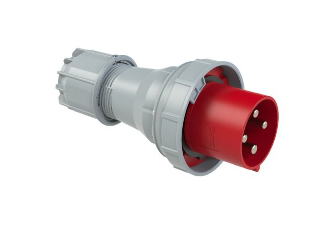 044-6 CEE-plug 125A 4-polig, 400 V (50+60 Hz) rood, 6h IP67 POWER TWIST - 102277 - JSK Handelsonderneming