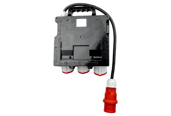 Wandverdeelkast met aansluitsnoer CEE 32A | 2 x CEE-16/400 V stopcontact, 1 x CEE-32/400 V en 4 x 230 V geaarde stopcontacten | incl. 32A en 16A zekeringautomaten [CLONE]