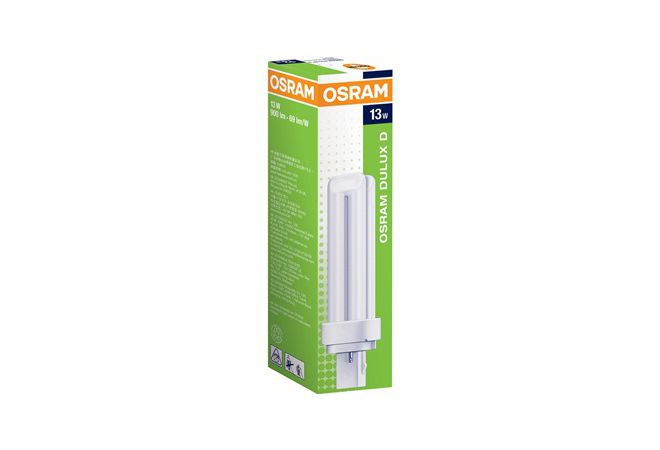 OSRAM PL 13W/9000 3000K,G24D-1, Warm Wit FS1 150mm.