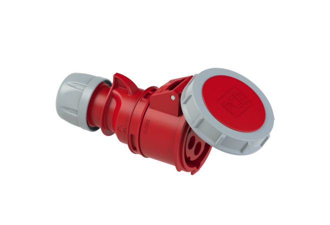 2242-3v CEE Contrastekker 32A 4p 3h IP67 SHARK PCE  | 400-440 V (50+60 Hz) red | 602.2423 SIROX® Reefer Socket - JSK Handelsonderneming