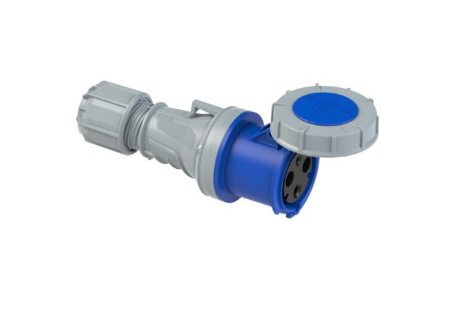 233-6V CEE-connector 63A 3-polig, 230 V (50+60 Hz) blauw , 6h IP67 POWER TWIST - 102747 - JSK Handelsonderneming