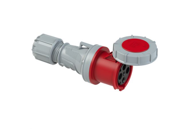 234-6V CEE-contrastekker 63A 4-polig, 400 V (50+60 Hz) rood, 6h IP67 POWER TWIST - 107774 - JSK Handelsonderneming