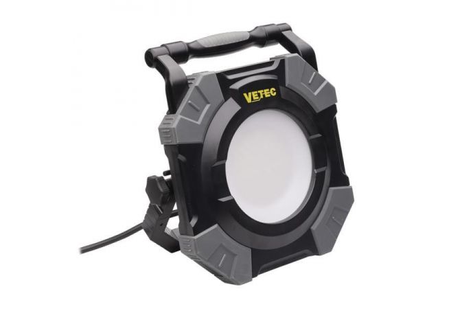 Vetec LED 100W Strijklamp schakelbaar in 3 kleuren | Kleurtemperatuur 2700° / 4500° / 6500° K | klasse 1 | incl. 2x Schuko contactdoos + 5 meter snoer op standaard | 55.325.10 - JSK Handelsonderneming