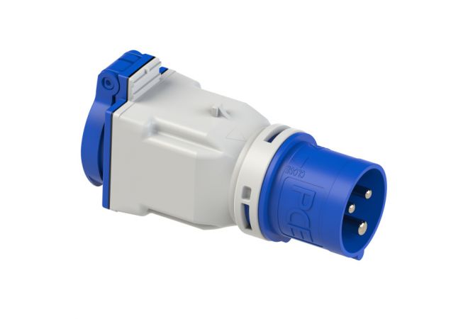 Caravan-Adapter, CEE-Stecker 16A, 3-pol. 230V, auf Schuko-Dose, 230V, PCE 9433100 - JSK Handelsonderneming