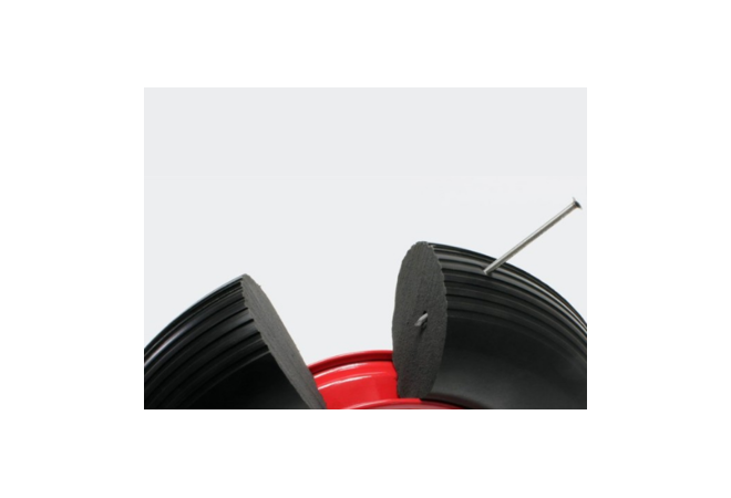 Bouwhekwiel massief rubber + bouwhekscharnier als set geleverd - JSK Handelsonderneming
