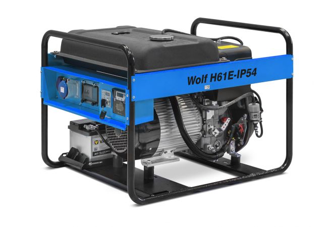 DRAAGBARE GENERATOR WOLF H61E-IP54 | 230V | HATZ 1B50 | KvA 6,5 | IP54 | dB(A) 78 | rpm 3000 | Kw 7,6 - JSK Handelsonderneming