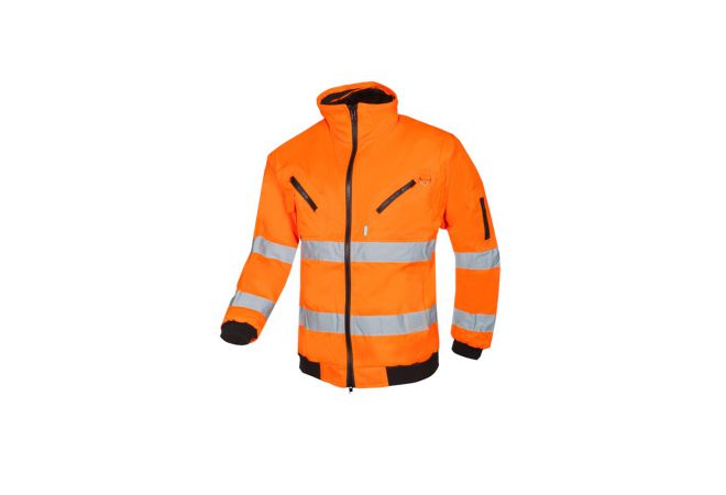 SIOEN 029A Blouson Sparrow Fluor Oranje signalisatie winterblouson, met comfortabele, warme en uitneembare bontvoering 3.75.02.901