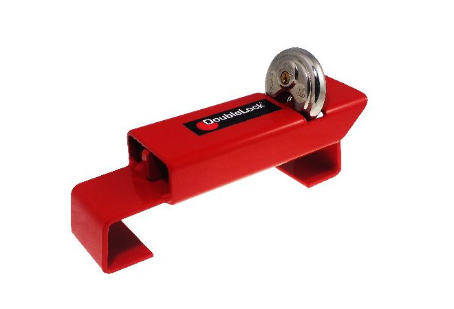 080-142 DoubleLock Trailer Lock RED Medium