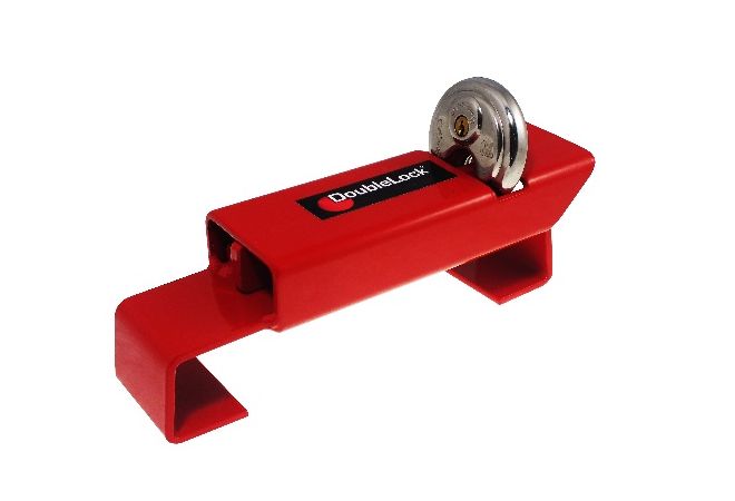 080-142 DoubleLock Trailer Lock RED Medium