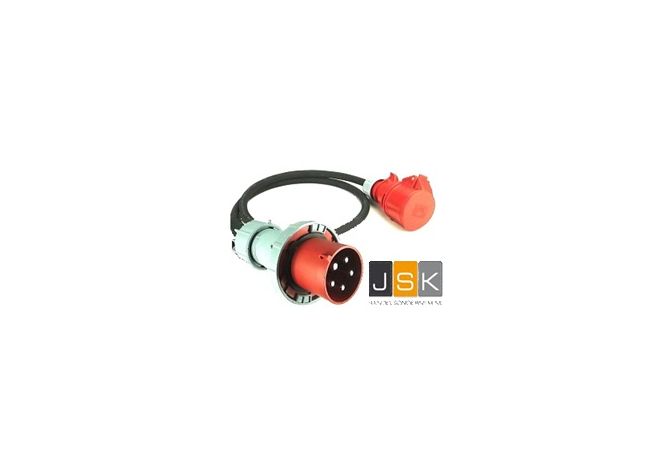 635=>325 Adapterleitung 63-32, Stecker 63/5, Kupplung 32/5, 0,5m 5G6 H07RN-F - ongezekerd - 635325