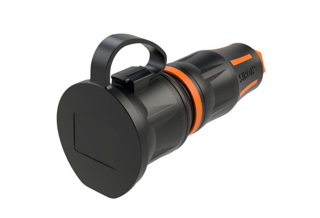 SIROX® Profi volrubber contrastekker met deksel aan band zwart/oranje, 802.516.17, EAN-Code: 4028232459812 - JSK Handelsonderneming