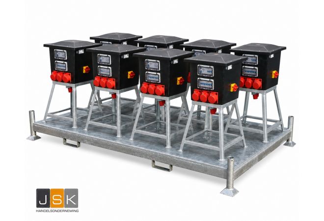 Stapelpallet voor verdeelkasten | Verzinkt mobiel opslagpallet voor verdeelkasten | Opslagrek voor verdeelkasten | afmeting van 2010×1365mm verzinkt hart op hart