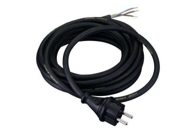 Gereedschap kabel 10 meter neopreen | 2x1,0 mm² H07RN-F zwart | klasse 2 | 104714 - JSK Handelsonderneming