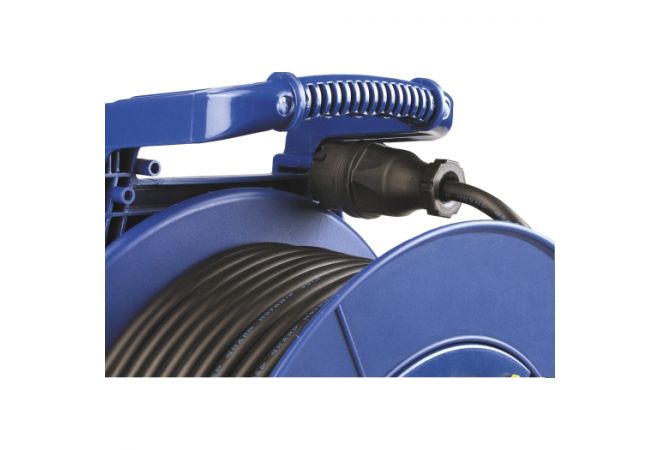 Kabelhaspel 40 meter met 4 contactdozen en zware rubber kabel H07RN-F 40 m 3 x 1,5 mm² - 266.654.1401 - gratis verzending