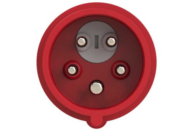 677.156 | SIROX® CEE-wandapparaatstekker IP 44, 5-polig, 400 V, 6 h 16A, met faseomkeerschakeling | EAN-Code: 4028232031667