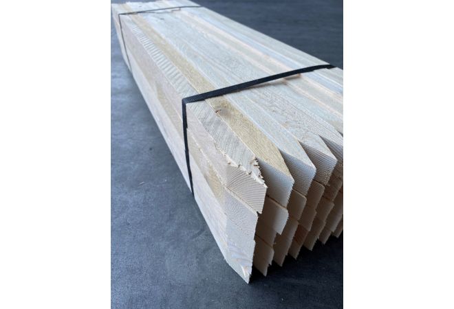 Wegenbouw uitzet paaltjes 22x32x800mm | Piketten hout | Vuren piketpaal | paalpiket | heipiket | houten piketten - pakket 50 stuks
