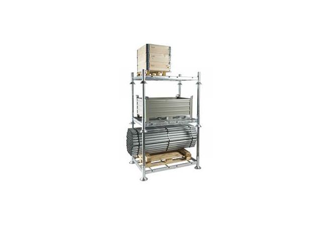 Manurack (Euro-rack) Dubbel | Dubbel Euro-Rack | Flexibel en praktisch opslagsysteem | excl. rongen 60.3 | Hart Afmetingen: L: 1845, B: 1000, H: 310(mm) | Flexibele magazijnstelling