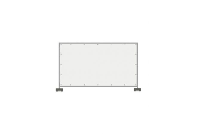 PE hekwerk zeil 1300, 3.41 x 1.76 (mtr), Standard 150 gr/m², kleur: wit