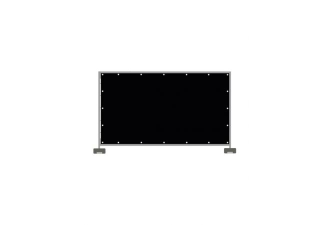 PE hekwerk zeil 1300, 3.41 x 1.76 (mtr), Standard 150 gr/m², kleur: zwart