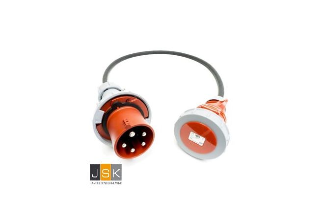 Reefer CEE Converter 32A 5p 6h -> 32A 4p 3h, 480V AC Converter Cord - 0,5 meter - 325324/67