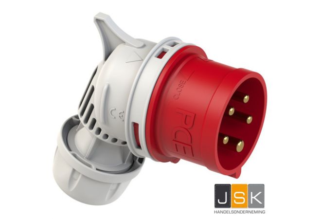 SIROX® CEE haakse stekker IP 44, 5-polig, 400 V, 6 h 32 A 811.055 - EAN-Code: 4028232038475