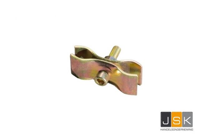 Koppeling standaard 4 mm staal en 10 mm inbus | Bouwhek-klem met Inbus-bout 10mm | Klemset | Bouwhekklemset | Bouwhekklem | Thermisch verzinkt | Ø 42 mm - JSK Handelsonderneming