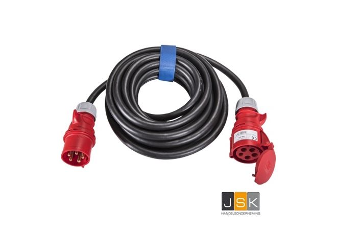 CEE Verlengsnoer 10 meter 400V 16A 5-polig 5x2,5 mm² contactmateriaal CEE 3P+N+A - 105300